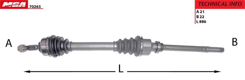 Peugeot 206 | Sağ Ön Aks Komple Abssiz MGA