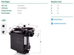 Cıtroen Berlingo 1.6 HDİ Euro 4 Mazot Filtresi Mann