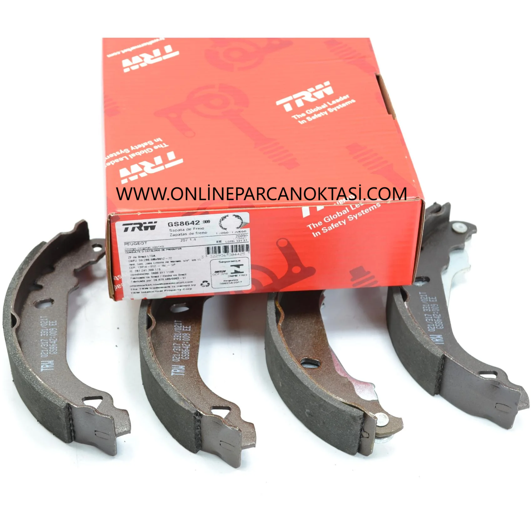 Peugeot 206 | Arka Fren Balatası Pabuçlu Trw