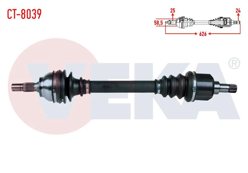 CITROEN BERLİNGO I Sol Aks Komple VEKA 