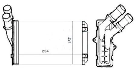 Citroen Xsara |  Kalorifer Radyatörü Mekanik  234*157*42