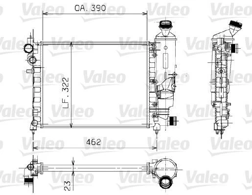 Peugeot 106 | Su Radyatörü Mekanik Klimasız 390*322*23 VALEO